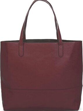Vegan Leather Tote - Womens Slouchy Shoulder Bag with Open Top